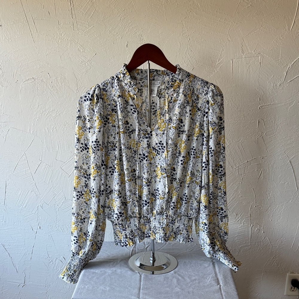 Rachel Zoe Floral Blouse - White and Yellow